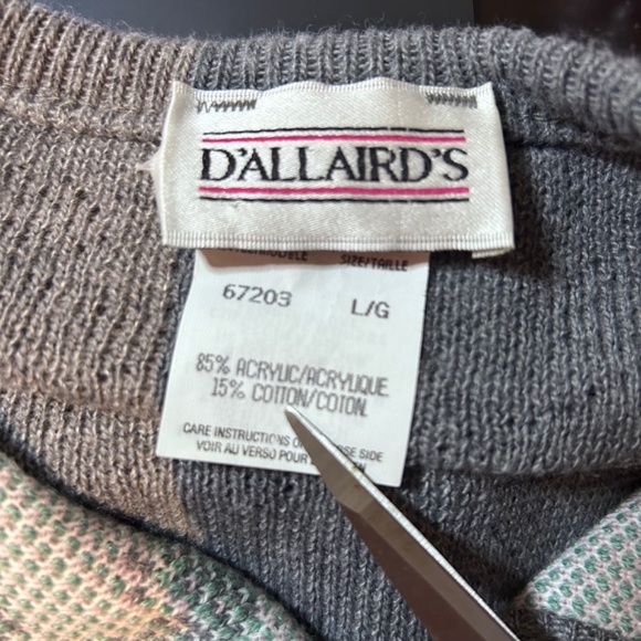 Vintage Women’s Knit Cardigan Floral Embroidered size large - Picture 5 of 6